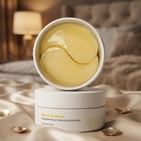 Patchs pour les yeux en silicone cristallin au collagène végétalien, vitamine C, acide hyaluronique et caféine, anti-rides et anti-poches