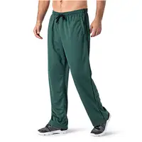 Pantalones deportivos de malla para hombre, pantalón largo abierto, transpirable, para correr y hacer senderismo al aire libre
