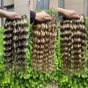 Mèches de cheveux indiens Remy vierges doublement étirées, lisses comme des baguettes, avec mèches colorées - Product Image 5
