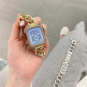Prix de gros pour Apple Watch Petit parfum Chaîne de montre Cowboy à une rangée pour IWatch Bracelet de sport et de loisirs - Product Image 5