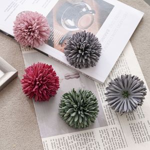 Tête de fleur de pissenlit artificielle Ta Yun, gris vert, rose rouge, violet, en tissu tissé, réaliste, pour décoration de mariage et de maison - Product Image 1
