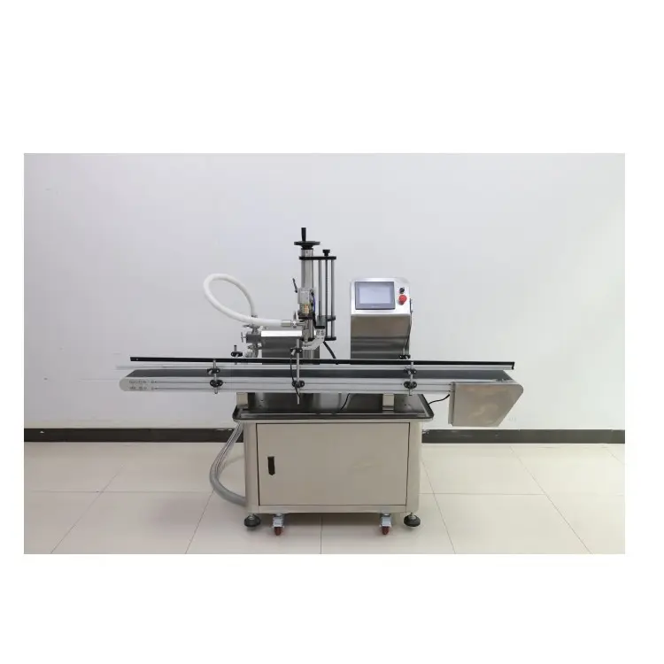 Middle Semi Automatic Liquid Filling Machine Viscous Yogurt Blueberry Paste Conveyor Belt Liquid Filling Machine With Servo Pump