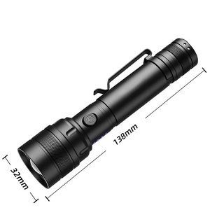 Aluminum Alloy Hand-Held Rechargeable Flashlight with Three LED <b>Light</b> Sources 1000+ Lumens Long-Range Zoom USB Charging - Product Image 6