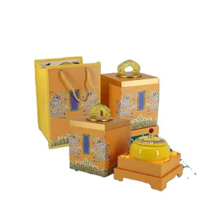 厂家直销定制金龙图案古典香水套盒带底座豪华香水木盒