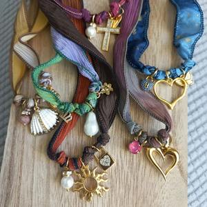 INS Hot Sale Minimal schmaler Schal Gestrickte Halskette Nische Edelstahl Herz Kreuz Anhänger Halskette für Frauen - Product Image 2