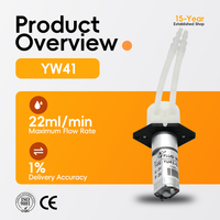 Pompe péristaltique miniature basse tension Yw41 3V/6V/12V, adaptée aux industries alimentaires et chimiques, prend en charge la personnalisation OEM