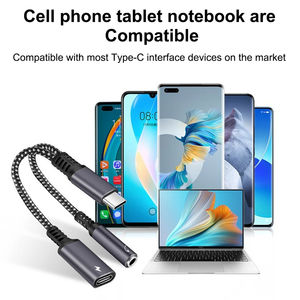 Prise casque type-c à 3.5mm <span class=keywords><strong>adaptateur</strong></span> <span class=keywords><strong>auxiliaire</strong></span> audio de charge de type c adapté pour Xiaomi Huawei <span class=keywords><strong>Samsung</strong></span> S21 S20 Ultra - Product Image 2