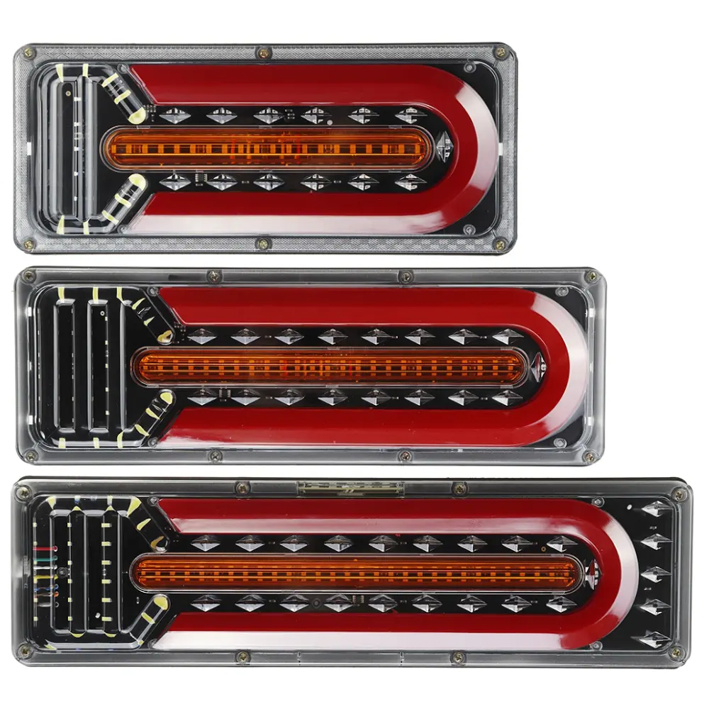 Luzes traseiras para caminhão e carro, luz vermelha 24v