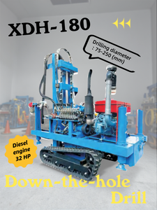 מקדחות סלע לעומק רב עם פטיש <span class=keywords><strong>DTH</strong></span> בלחץ אוויר גבוה ומשאבה מונעת דיזל, עומק קידוח מקסימלי 70 מטר, ניידות - Product Image 3