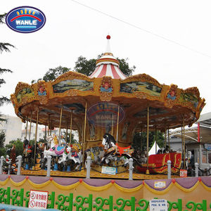 Manège à chevaux en laiton de style vintage, 34 places, avec boîte à musique, attraction de fête foraine, <span class=keywords><strong>fourniture</strong></span> clé en main - Product Image 4