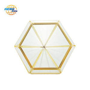Geometric Stained <strong>Glass</strong> <strong>Vase</strong> Terrarium air Hanging Plant Succulent Globe Terrarium Lighted Copper <strong>Rectangle</strong> - Product Image 2