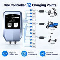 Station de recharge intelligente à 12 ports avec gestion centralisée pour vélos électriques et trottinettes électriques communautaires - Fabricant chinois