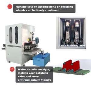 آلة أوتوماتيكية لتلميع وإزالة الحواف الحادة من الصفائح المعدنية للأجزاء المقطوعة والمختومة، جلاخة حزامية عريضة - Product Image 2