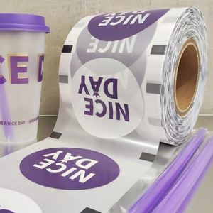 Custom Sealing Membrane Waterproof <b>Bubble</b> Tea Cup Sealing Film PP Pet Plastic Stretch <b>Roll</b> Film - Product Image 3