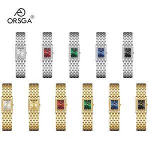 LYN-ORSGA-1178 Orologio da Donna Quadrato Moda Casual Retrò Orologio al Quarzo Dorato - Product Image 5