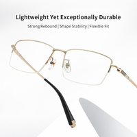 Lunettes de lecture sans monture unisexes pour adultes, verres PC anti-lumière bleue, monture carrée légère, design tendance pour un usage quotidien