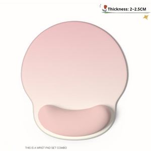 Jinwu văn phòng chuột pad với đầu thoải mái cảm thấy màu hồng Gradient cao su bàn phím và cổ tay phần còn lại Phụ kiện máy tính - Product Image 2