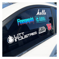 UV-beständige Wetterfeste Wunschlogo Ausgeschnittene Buchstaben-Transferaufkleber Stoßstangen- Windschutzscheiben-Vinyl-Autoaufkleber Autofolie Fensteraufkleber