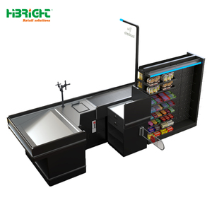 Highbright Popular Cashier <b>Counter</b> with Display Rack for Supermarket & Grocery Stores - Product Image 4