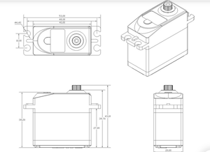 CORONA DS538MG Standaard digitale metalen tandwielservo 58g 7,0kg.cm 0,14sec voor koffieservomotor - Product Image 5