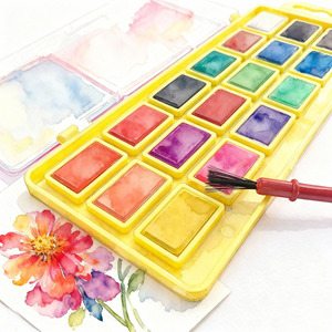 Set di 18 Colori di Acquerelli Opachi con Pennello, Vendita all'Ingrosso - Product Image 4