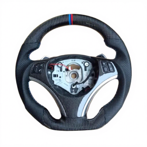 Volante Deportivo Personalizado de Cuero, Alcántara y Fibra de Carbono para <span class=keywords><strong>BMW</strong></span> E90 E92 <span class=keywords><strong>E82</strong></span> E87 E88 E81 M3 Serie E, Accesorio Interior para Auto - Product Image 4