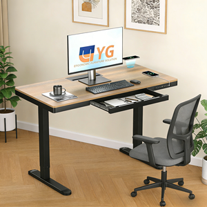 Escritorio Eléctrico Moderno <span class=keywords><strong>de</strong></span> 48 Pulgadas con Cajón, Altura Ajustable, Gestión <span class=keywords><strong>de</strong></span> Cables, Carga Inalámbrica, Puerto USB, Motor Silencioso para el Hogar - Product Image 4