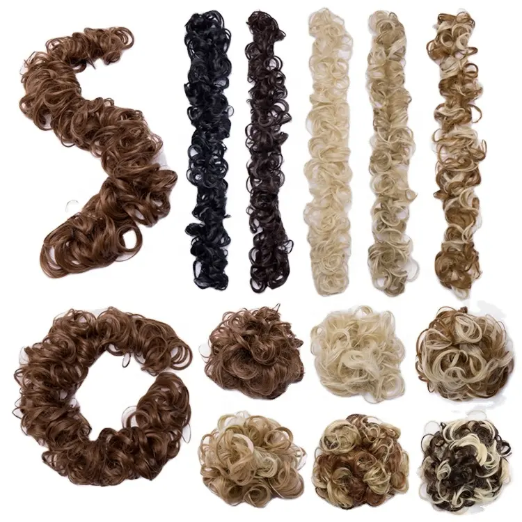 Snoilite 80cm Synthetische Drehen Scrunchie Chaotisch Haar Brötchen Lange Wrap Um Hochsteckfrisur Frisuren Chignon Pferdeschwänzen