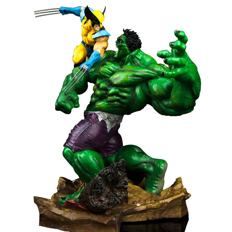 Wholesale creative resin pvc high quality cartoon 30cm marvel statue toy decorations wolverine hulk action figure