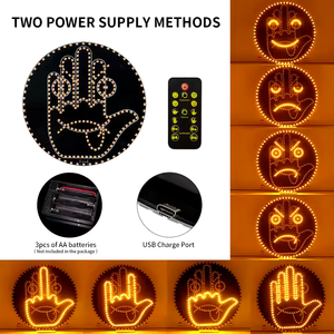 Accessoires intérieurs pour voiture, lumière de fenêtre de voiture, lumière d'<span class=keywords><strong>expression</strong></span>, lumière amusante pour voiture, lumière LED d'<span class=keywords><strong>expression</strong></span> automatique - Product Image 2