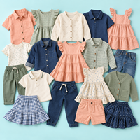 Pakaian Anak Baru Berbagai Ukuran dan Model Campuran, Baju Anak Laki-laki dan Perempuan Bahan Katun, Pakaian Anak Musim Gugur Grosir