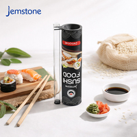 Tube en carton personnalisé pour sushi, conteneur alimentaire, tube en papier à pousser pour l'emballage des rouleaux de sushi avec bouteille de sauce soja