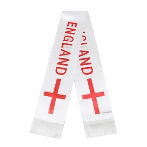 Sciarpe stampate con bandiere britanniche Union Jack personalizzate tifosi della squadra di calcio calcio tifoso sciarpa bandiera nazionale inghilterra