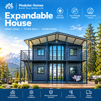 Promotion : Mini-maison extensible à deux étages, préfabriquée, portable, maison modulaire en conteneur pour la vie en plein air