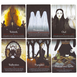 Saison des Sorcières : Cartes <span class=keywords><strong>Oracle</strong></span>, 44 cartes de divination mystérieuses, <span class=keywords><strong>magie</strong></span> d'Halloween et cartes de collaboration avec les morts - Product Image 4
