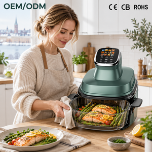 Freidoras de Aire de 6 Litros con Ventana de Vidrio, Temporizador y Control de Temperatura Ajustable para el Hogar, Nuevo Modelo KA20027 - Product Image 1