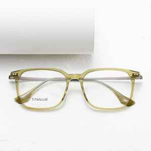 Monturas de Gafas Rectangulares de Aro Completo, Color Sólido, Titanio Ligero, Anti-UV, Unisex, Corrección de Visión para Adultos - Product Image 6