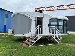 Maison Capsule Spatiale Contemporaine <span class=keywords><strong>de</strong></span> Luxe à Assemblage Rapide et Mobile en Panneaux Sandwich pour Locations Vacances, Complexes Hôteliers et Utilisation en Entrepôt - Product Image 4