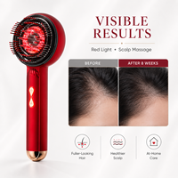 Peigne Masseur Capillaire Professionnel à Lumière Rouge, Brosse de Soin pour la Croissance des Cheveux, Appareil de Massage Capillaire Électrique Rechargeable, OEM Marque Privée