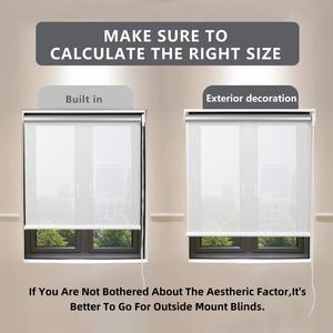 Stores enrouleurs à écran <span class=keywords><strong>solaire</strong></span> à commande manuelle de taille personnalisée Ombrage à rouleau occultant Facile à installer 25 po L X 72 po H <span class=keywords><strong>Protection</strong></span> UV - Product Image 6