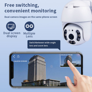 Cámaras Domo Ficticias 1080P, Cámara CCTV Exterior <span class=keywords><strong>360</strong></span>°, Mini Cámara Domo PTZ Inalámbrica de Seguridad y Vigilancia, Cámara PTZ de Alta Velocidad - Product Image 5