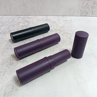 Tube vide rond de 8g pour fond de teint, en plastique noir mat, pour stick de fond de teint et correcteur, emballage cosmétique