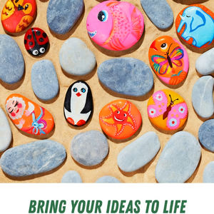 طقم رسم صخور داكنة توهج مخصص للأطفال لعبة حرفية للأطفال و صخرة - Product Image 3