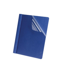 Carpeta de Presentación de Papel de Lino Personalizada 2027, Reciclable, con Cubierta Transparente de Plástico PP, Impresión en Relieve, Cierres de Plástico - Nuevo