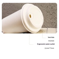 Couvre-tasses jetables écologiques en pulpe de canne à sucre, compatibles micro-ondes, biodégradables, pour boissons chaudes/froides, calibre 80