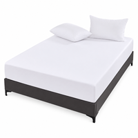 Housse de matelas imperméable en tricot warp, drap-housse pour fournisseur hôtelier, taille personnalisée