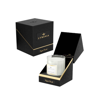 Hot sale candle boxes custom luxury eco-friendly recycled kraft black candle jar set paper gift packaging candle packaging boxes