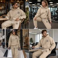 Conjuntos Personalizados de Algodón 100%, Pantalones Deportivos con Capucha, Patrón Deportivo en 3D, Otoño Invierno, Conjunto Informal para Hombre, Conjunto de Moletons Masculinos