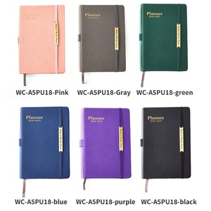 Carnets en cuir Frins, agenda 2024, calendrier de poche, carnet hebdomadaire, agenda, carnet d'appointements avec onglets mensuels, fermeture élastique - Product Image 3