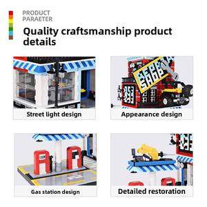 Blocs de construction pour atelier de réparation automobile, briques d'assemblage à petites particules, plastique ABS, jouets éducatifs compatibles pour enfants - Product Image 3